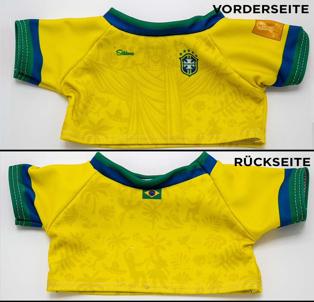 Brasilien WM2026 Trikot für Kuscheltiere, div. Größen- inkl. kostenloser Personalisierung (Druck)