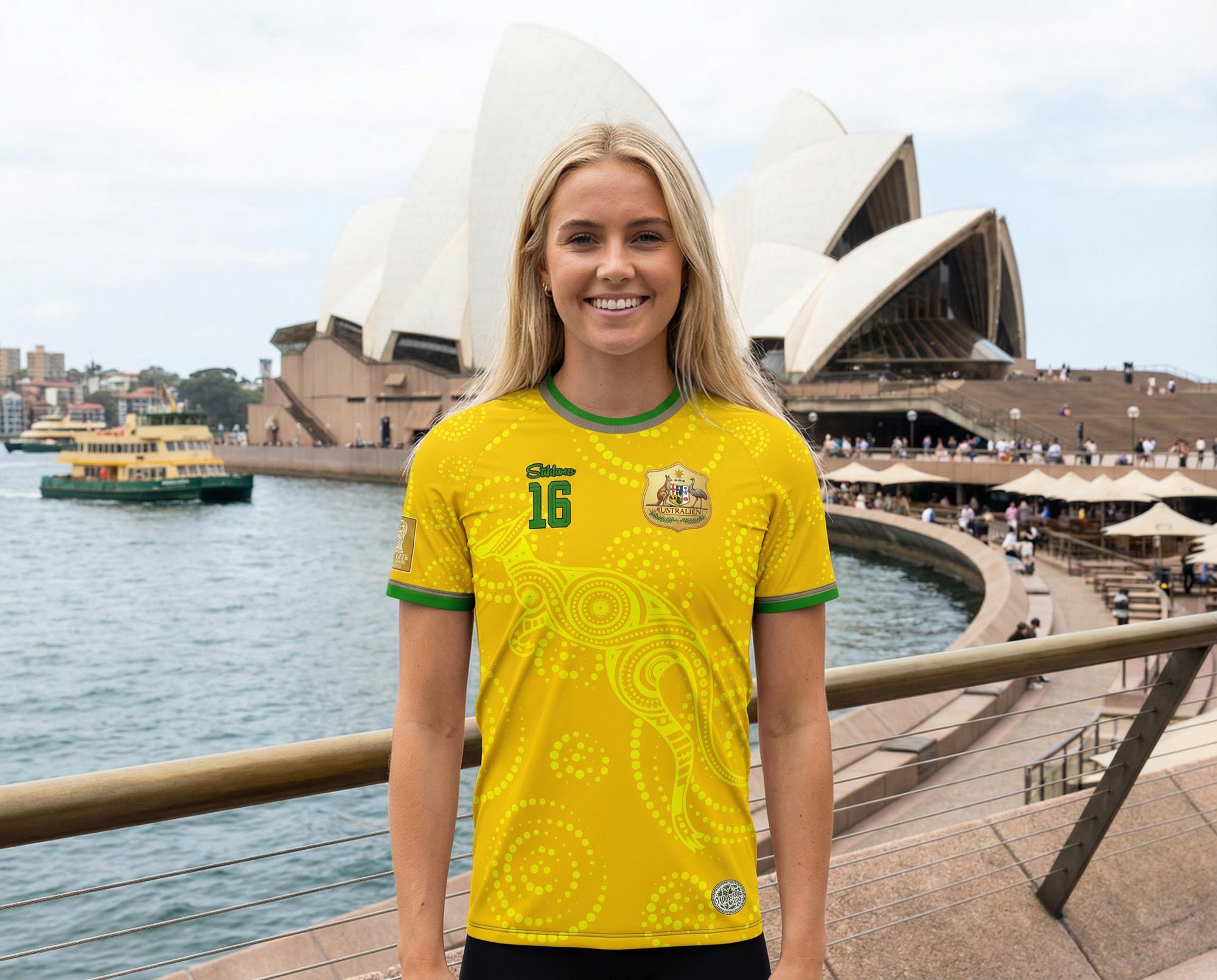 Australien WM 2026 Fan-Trikot inkl. Name und Nummer (Druck)