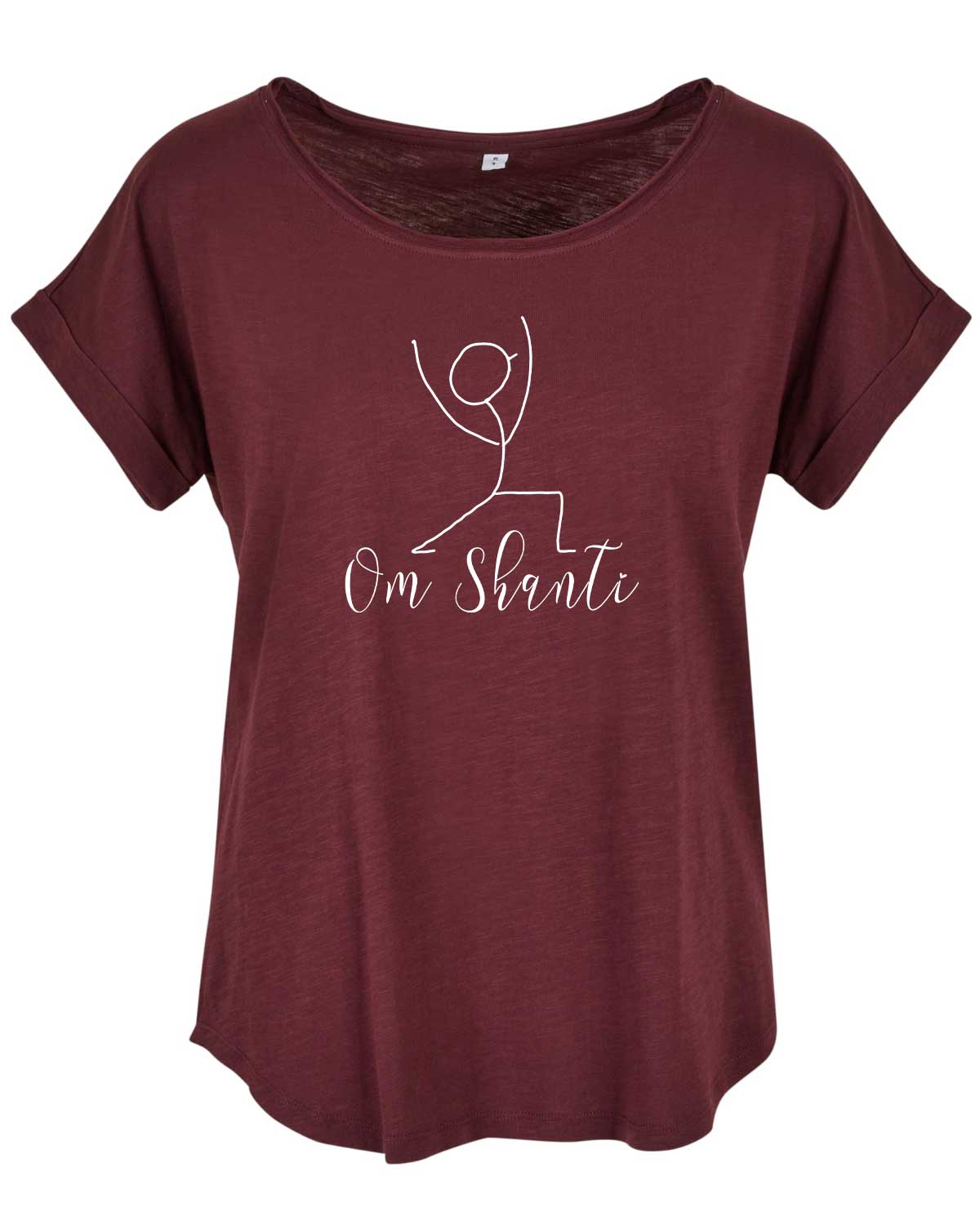 Yoga Ladies Long Slub Tee "Om Shanti"