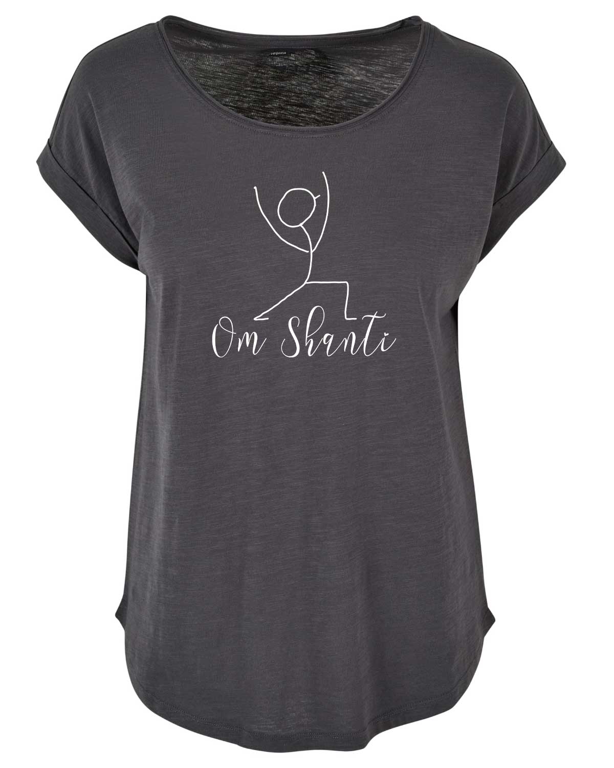 Yoga Ladies Long Slub Tee "Om Shanti"