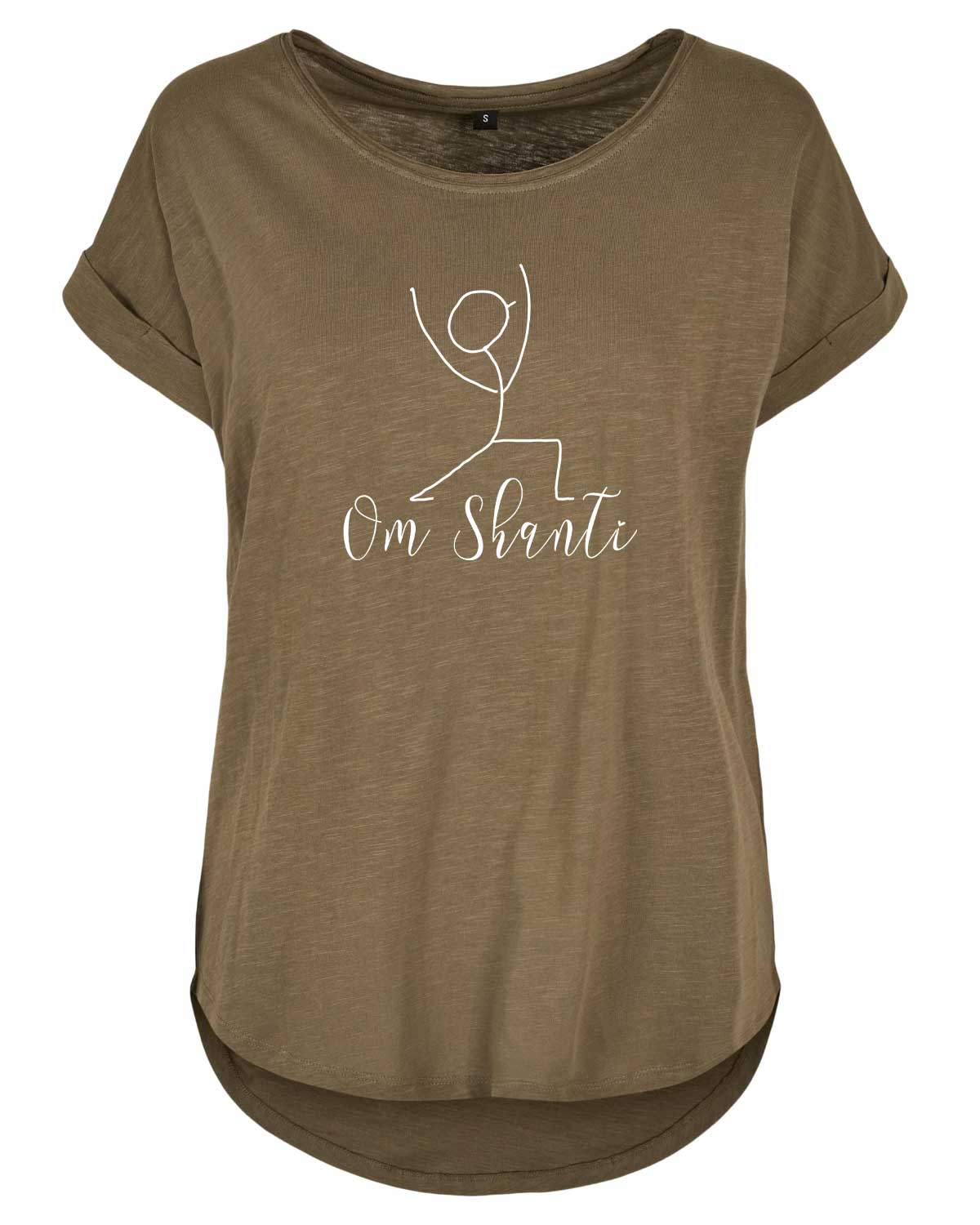 Yoga Ladies Long Slub Tee "Om Shanti"