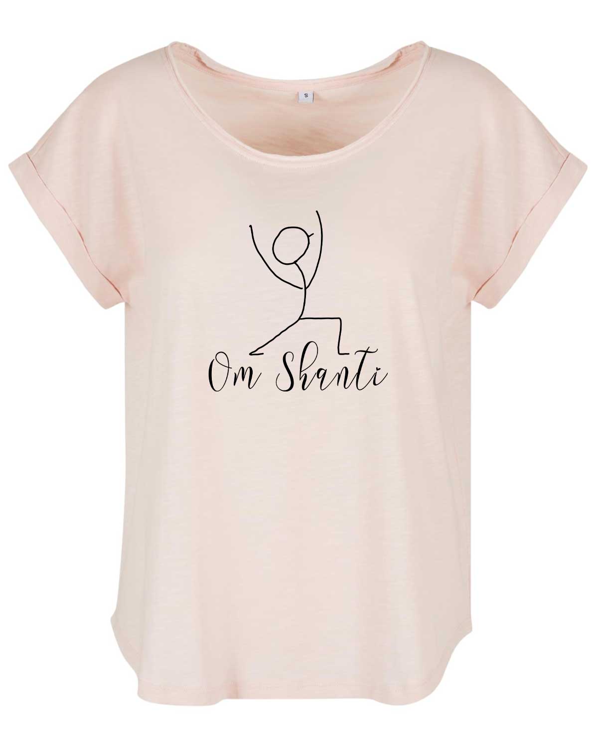 Yoga Ladies Long Slub Tee "Om Shanti"