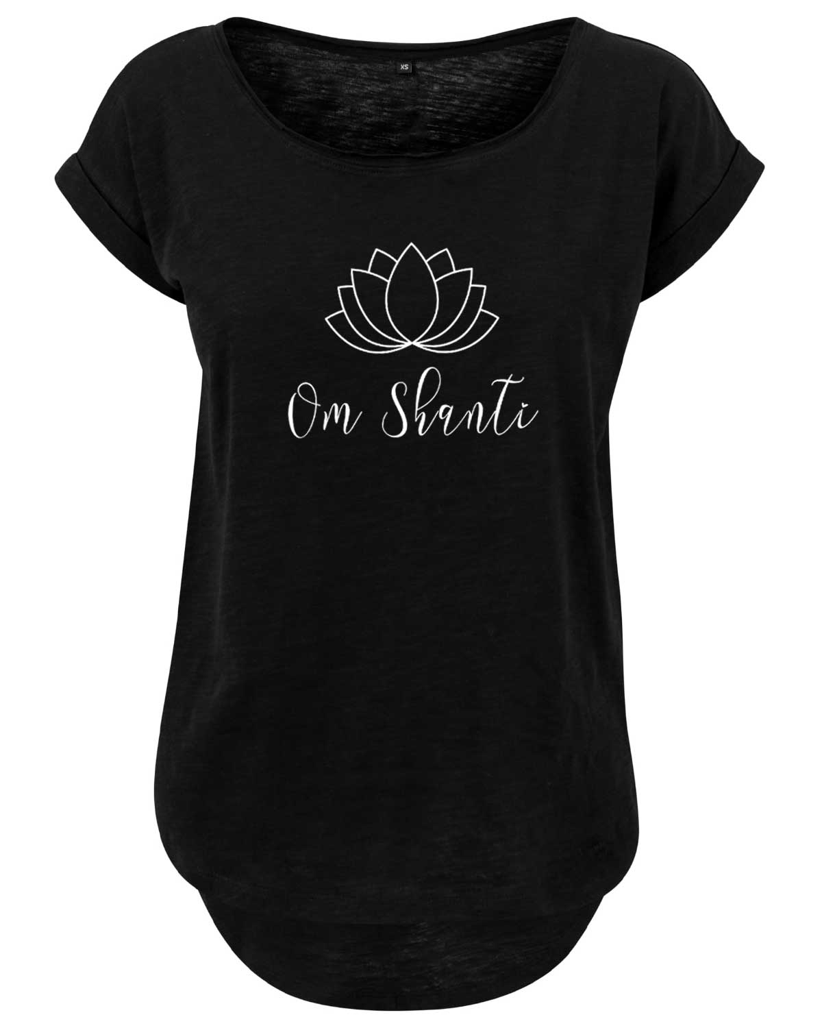 Yoga Ladies Long Slub Tee "Om Shanti"